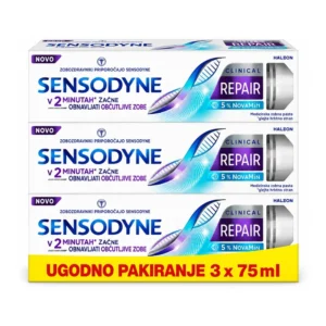 Sensodyne Clinical Repair zobna pasta, 3 × 75 ml