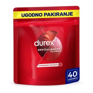 Durex Real Feel Classic tanki kondomi, pakiranje 40 kosov