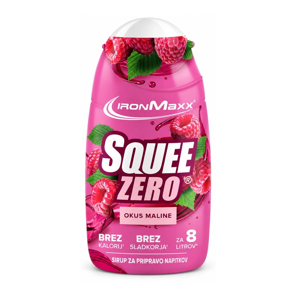 IronMaxx SqueeZero malinov sirup 65 ml