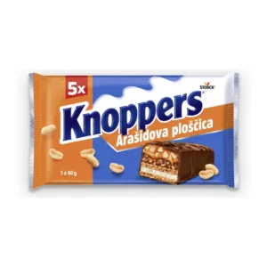 Knoppers arašidove ploščice, 5 kosov, 200 g
