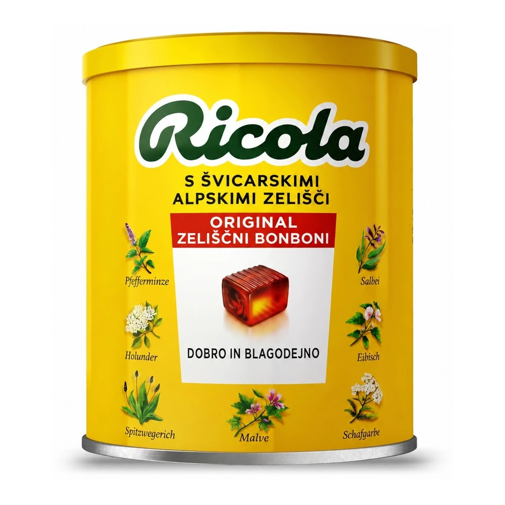 Ricola zeliščni bonboni v pločevinki 250 g