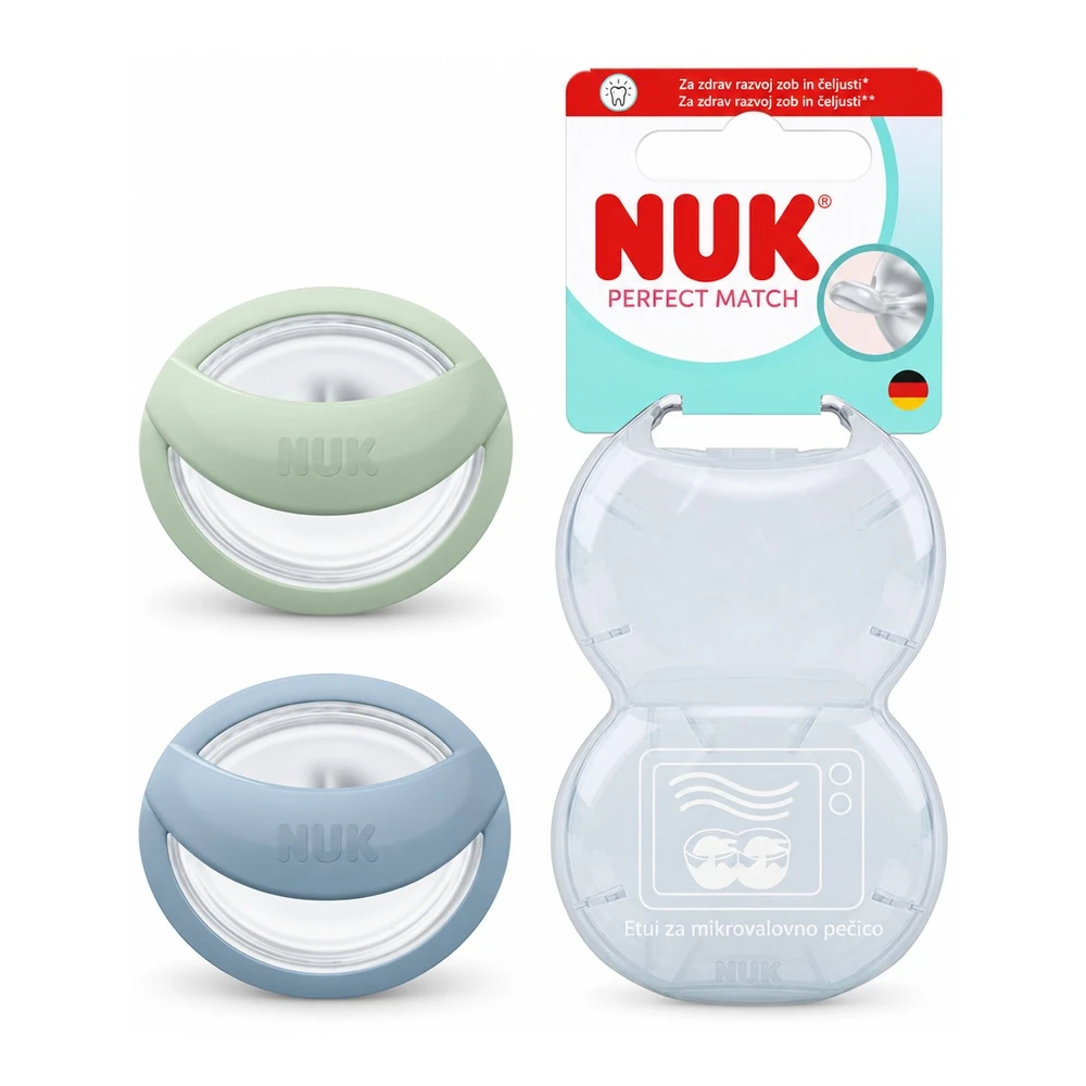 NUK Perfect Match dude za dojenčke, 0–6 mesecev – 2 kosa