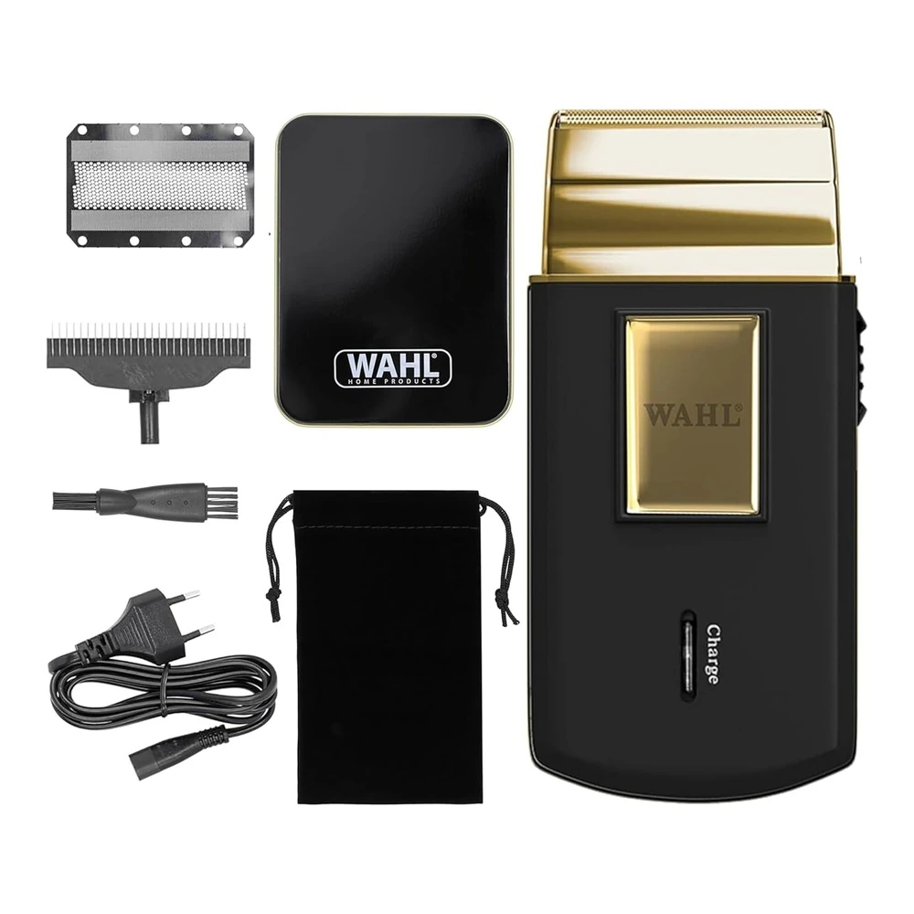 Wahl Gold Edition potovalni brivnik z brivno mrežico