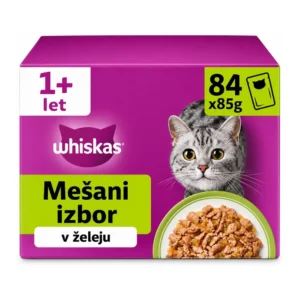 Whiskas 1+ mokra hrana za odrasle mačke v želeju