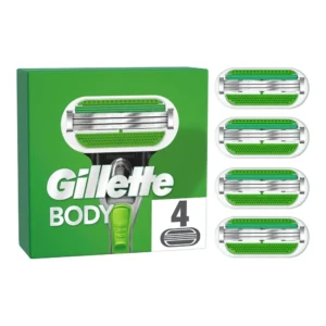 Gillette Body zelena nadomestna rezila za britje telesa – 4 kosi