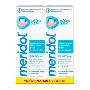Meridol ustna voda za zaščito dlesni, 2 × 400 ml