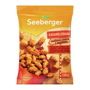 Seeberger pražena arašidova jedrca s sezamom