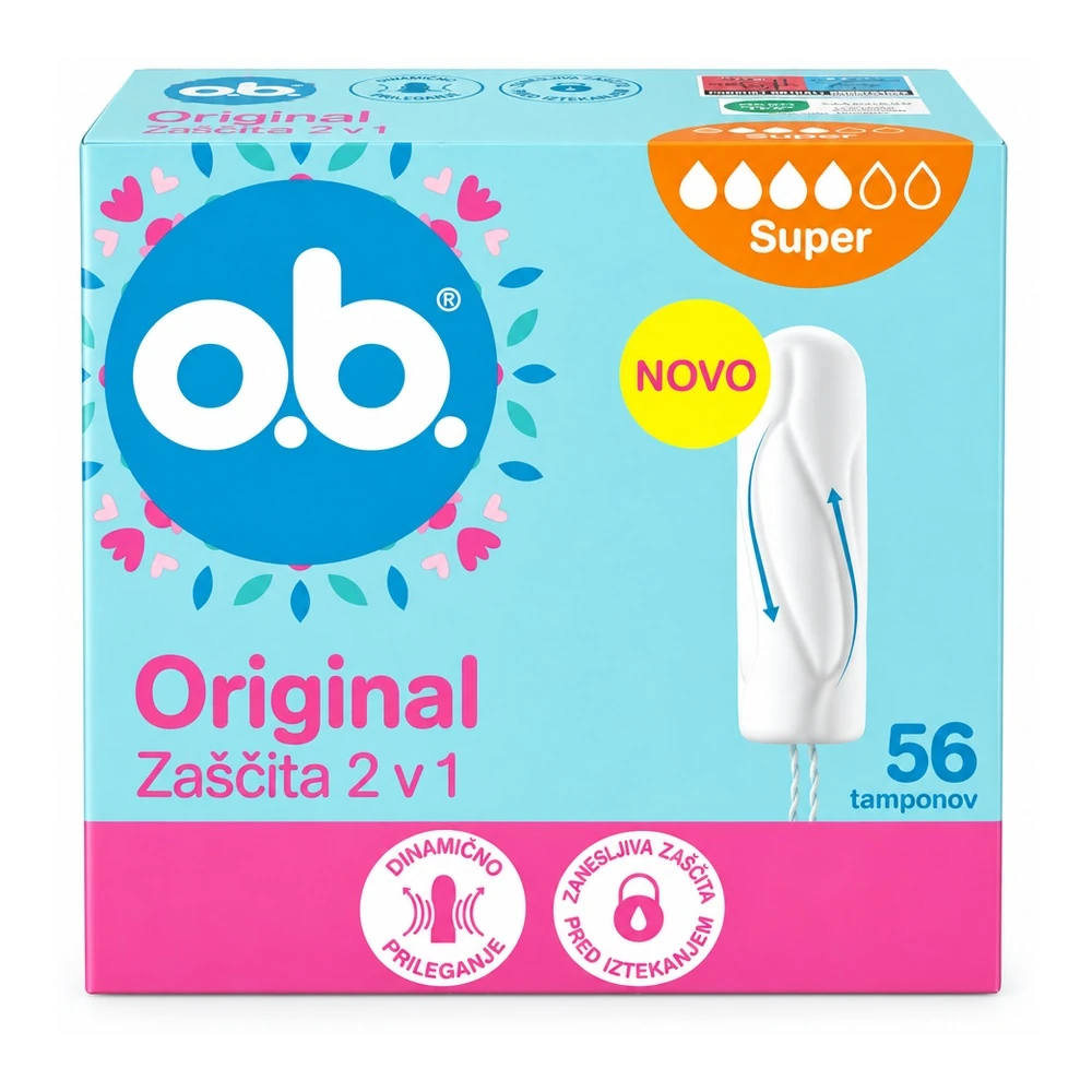 o.b. Original Super tamponi, 56 kosov