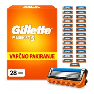 Gillette Fusion5 nadomestne britvice, 28 kosov, oranžna različica