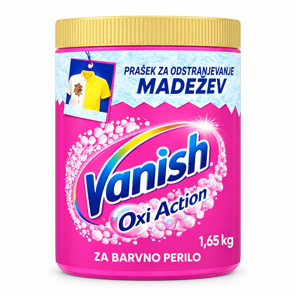 Vanish Oxi Action prašek za madeže na barvnem perilu – 1,65 kg