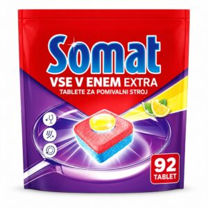 Somat All in 1 Extra Lemon tablete za pomivalni stroj – 92 kosov