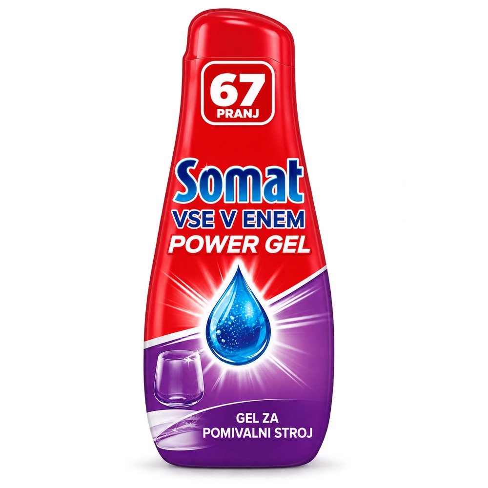 Somat All in 1 Power Gel Lemon – 1,072 l, do 67 pranj