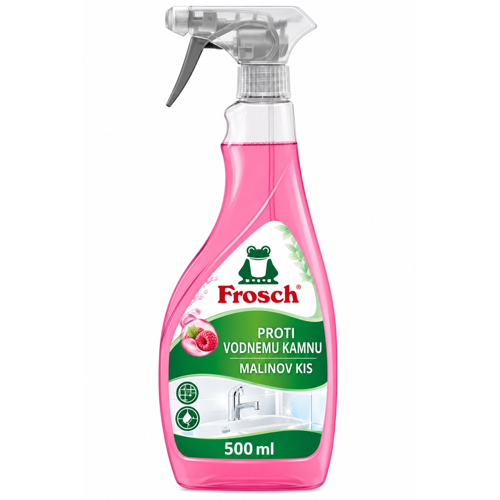 Frosch čistilo proti vodnemu kamnu z malinovim kisom – 500 ml