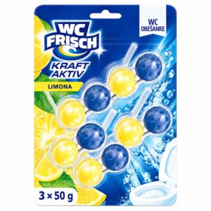 WC Frisch Kraft Aktiv Lemon WC obešanke – 3 × 50 g