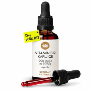 Sunday Natural vitamin B12 kapljice 500 µg – 44,7 ml
