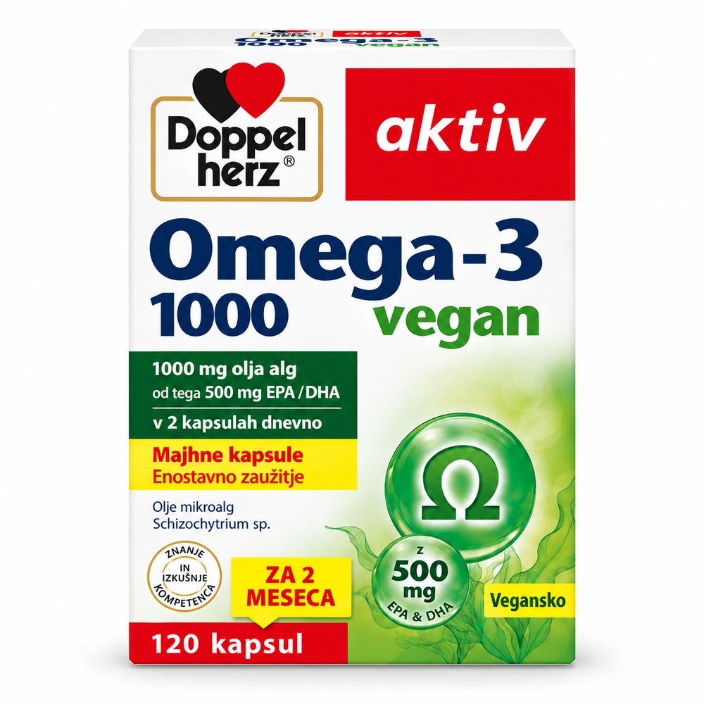 Doppelherz Omega-3 1000 Vegan – 120 kapsul