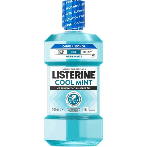 Listerine ustna voda Cool Mint Mild brez alkohola, 500 ml