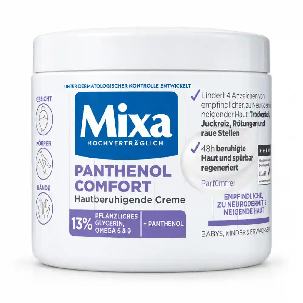 Mixa Panthenol Comfort pomirjujoča krema za obraz, telo in roke – 400 ml