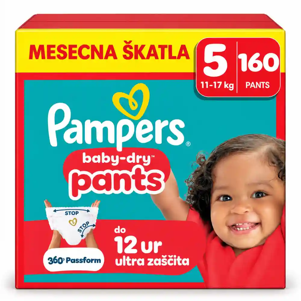Pampers Baby-Dry hlačne pleničke, velikost 5