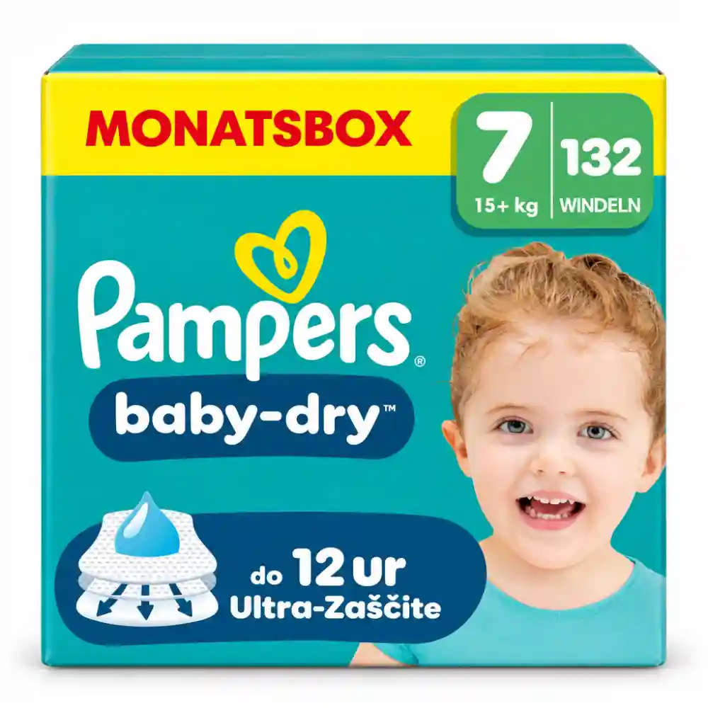 Pampers Baby-Dry pleničke, velikost 7