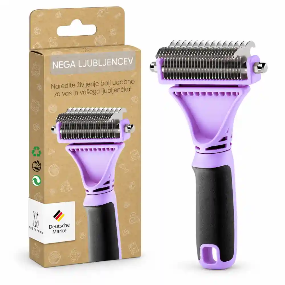 Pretty Paw® mačja krtača za nežno in natančno odstranjevanje dlak