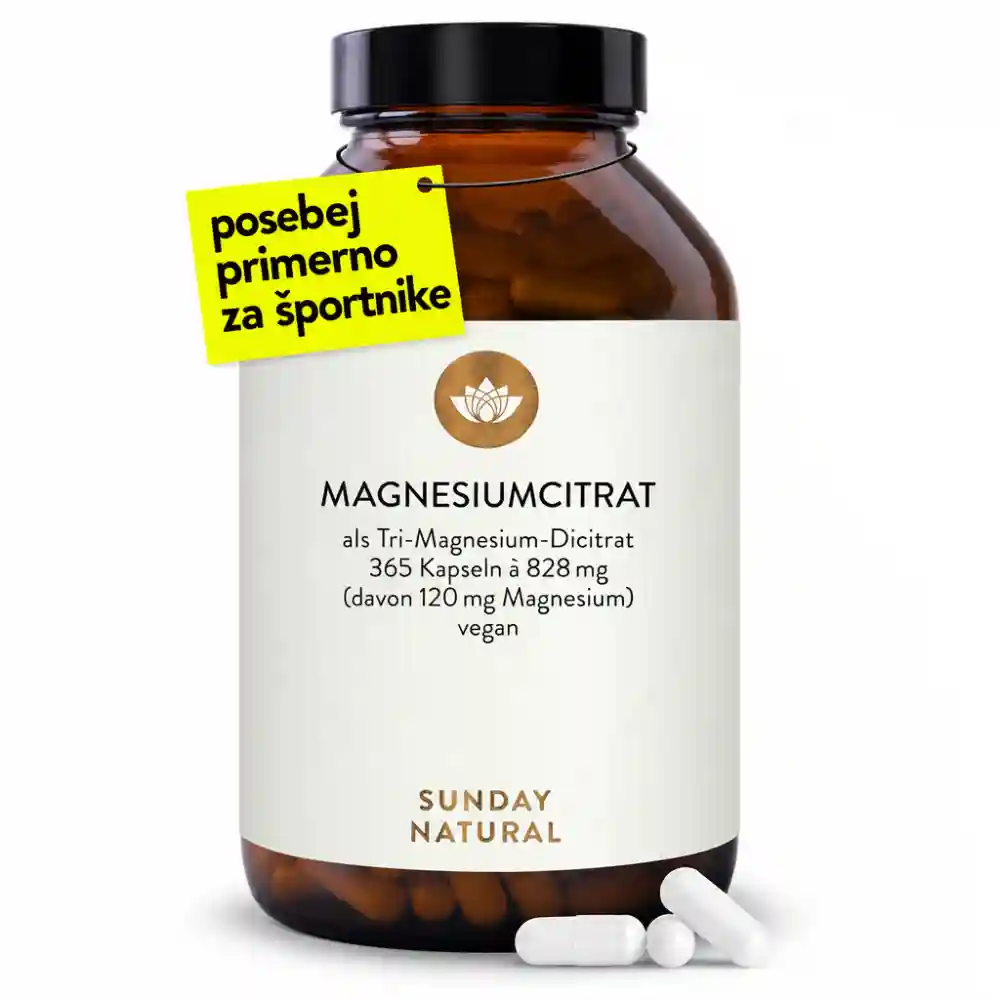 Sunday Natural magnezij citrat – 365 kapsul