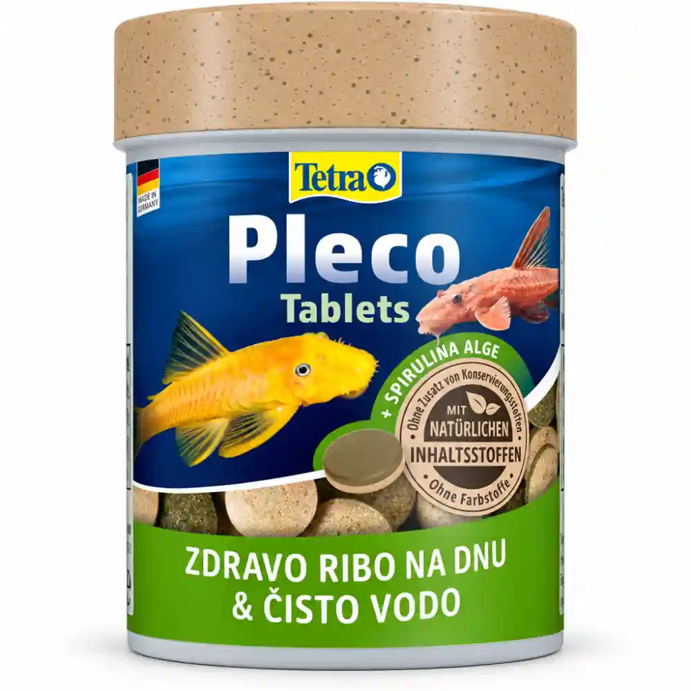 Tetra Pleco Tablete, glavna hrana za rastlinojede ribe na dnu